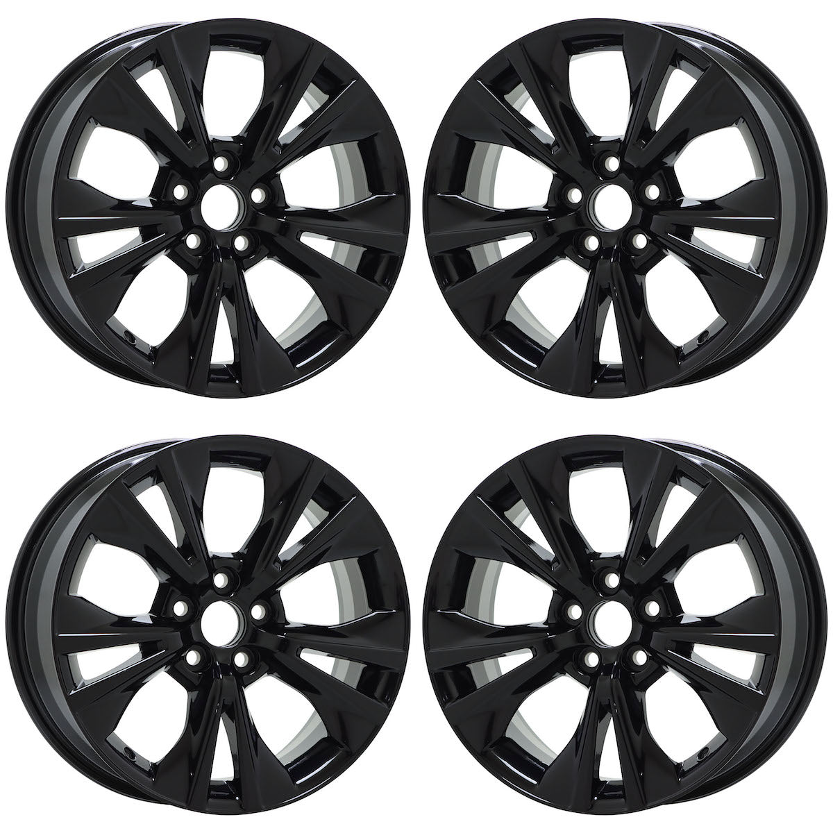 18" Toyota Highlander Gloss Black wheels rims OEM set 4 75162 EXCHANGE